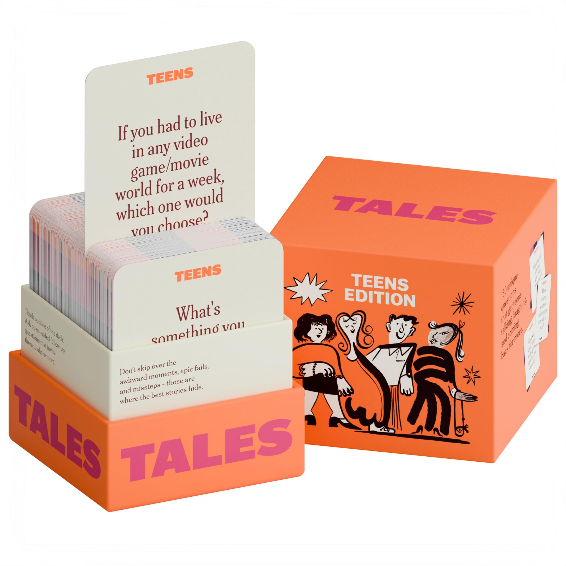 TALES 150 Conversation Cards, Teens Edition, Road Trip Game, Family Bonding