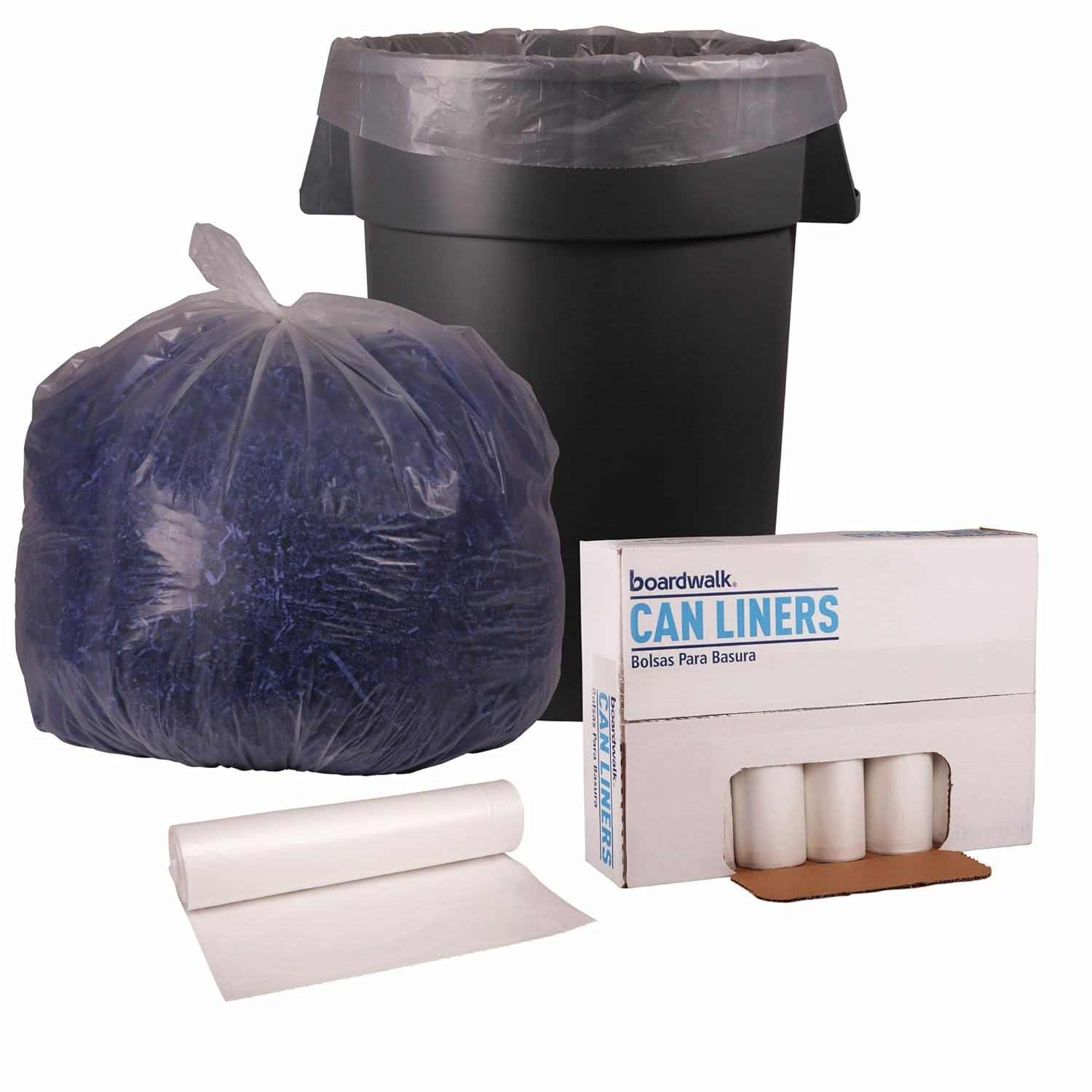 Boardwalk BWK531 Low Density Repro Can Liners, 1.1 Mil, 40-45gal, 40" x 46", 10 Bags per Roll (Case of 10 Rolls)