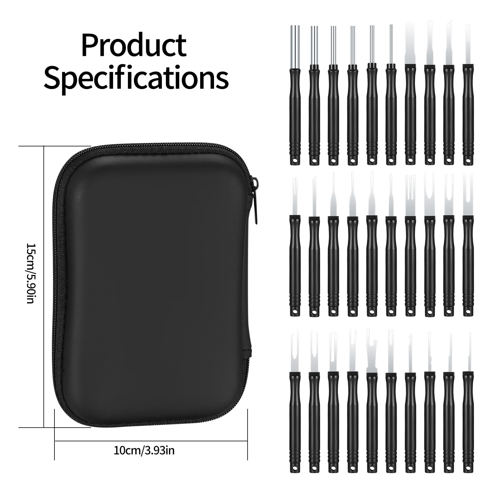 30 Pz Strumenti di Rimozione Terminale, Pins Rimozione per Auto Elettrico Connettore a Crimpare, Connettore per Terminale Elettrico Rimuovi Kit per Auto, Kit di Strumenti per Rimozione Terminali
