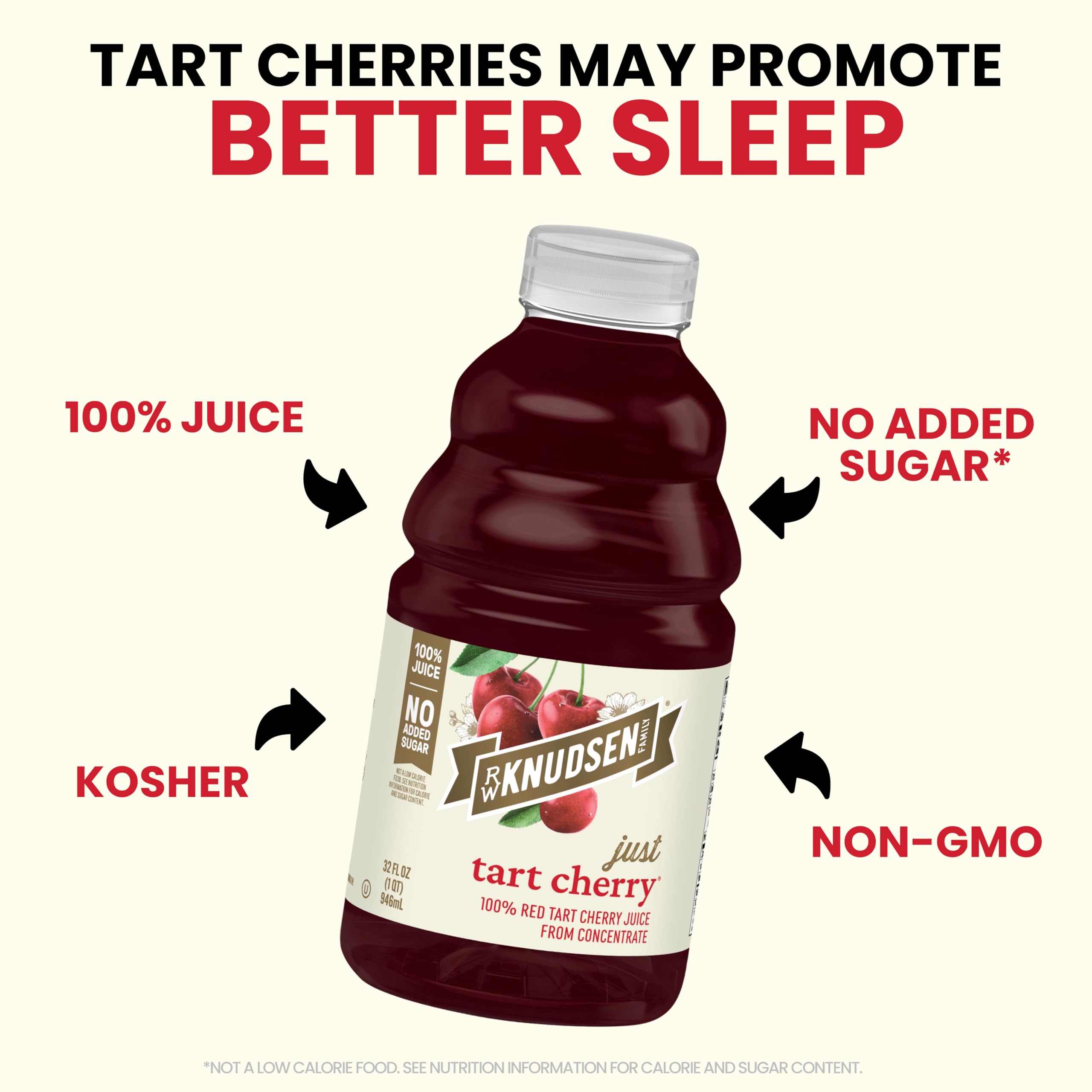 Amazon.com : R.W. Knudsen Just Tart Cherry Juice, 32 fl oz (Pack