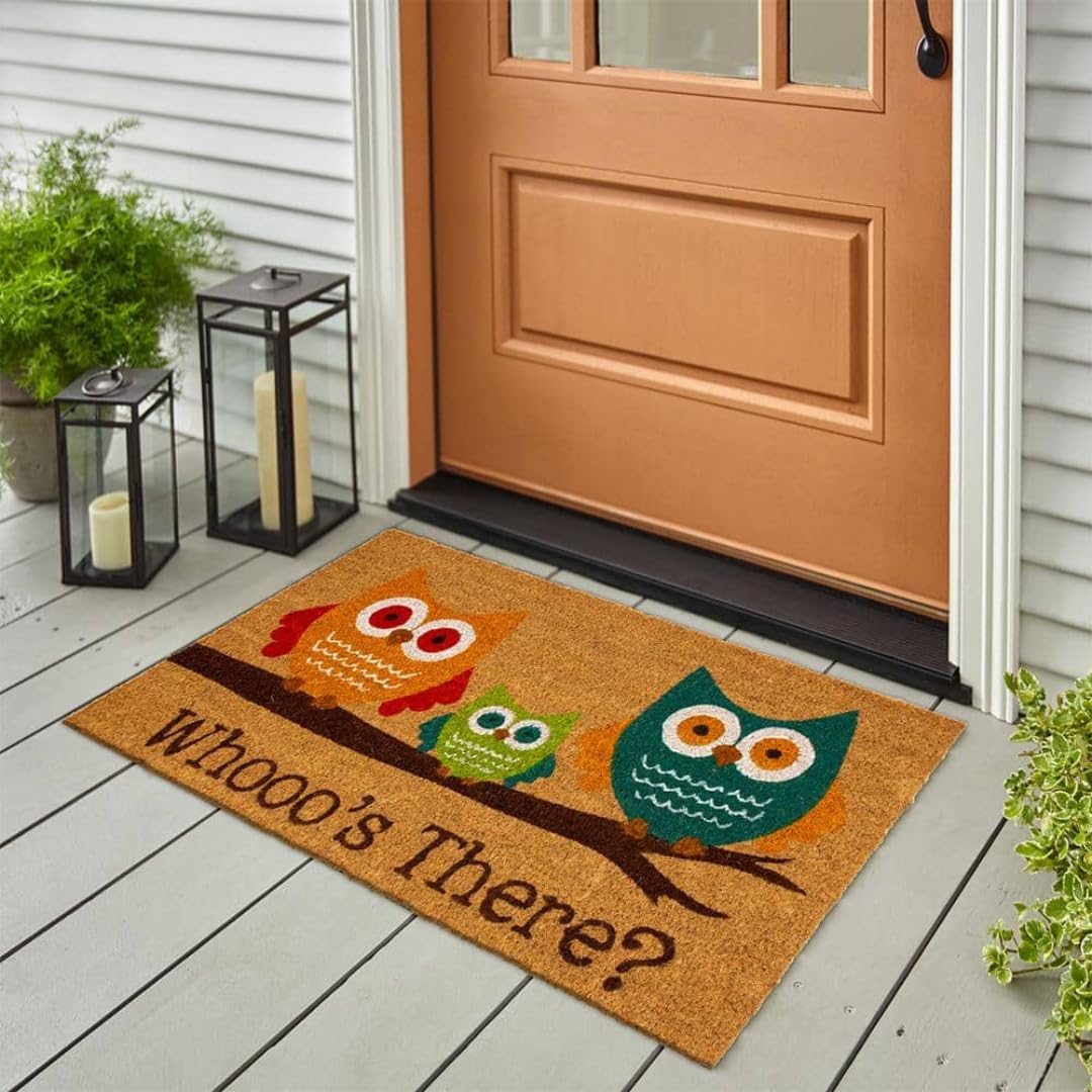 wyldy Natural Bright Eyed Owls Coir Backed By Pvc Rectangular Shape Door Mat WhoooS There? Printed Long Lasting Entrance Anti Skid For Indoor,Outdoor, Home And Office- 75 X 1.5 X 45Cm (Multicolor) (B0CNM5ZV8W) Amazon Price History, Amazon Price Tracker