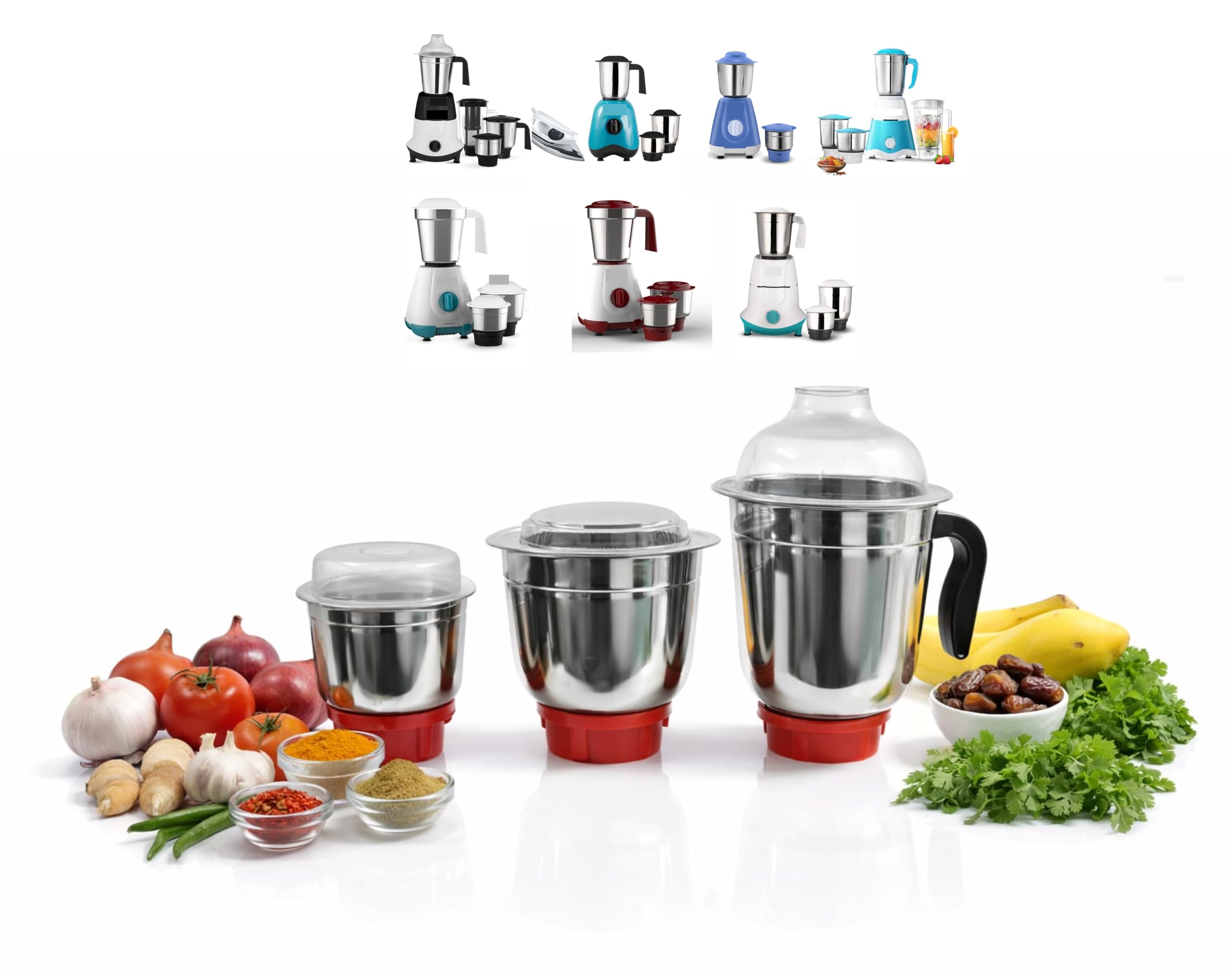 400ml, 1 Litre & 1.5 Litre Mixer Grinder Jar Set | Multipurpose Use | Compatible with Maharaja Whiteline (Selected Models Only) | Not Universal NOT FOR OTHER MODALS AND BRANDS CHECK BEFORE ORDER-image-18