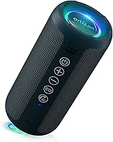 Vista 12 de Ortizan Altavoz Bluetooth portátil: IPX7 impermeable, sonido fuerte de 24 W, graves profundos, Bluetooth 5.3, luces LED, emparejamiento estéreo