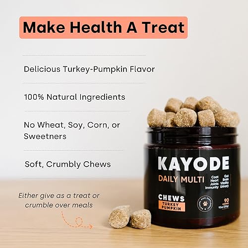Miniatura 4 de Kayode Daily Multi - Multivitamínico y superalimento masticable para perros. Llena los huecos de nutrientes. Ayuda a las articulaciones, la