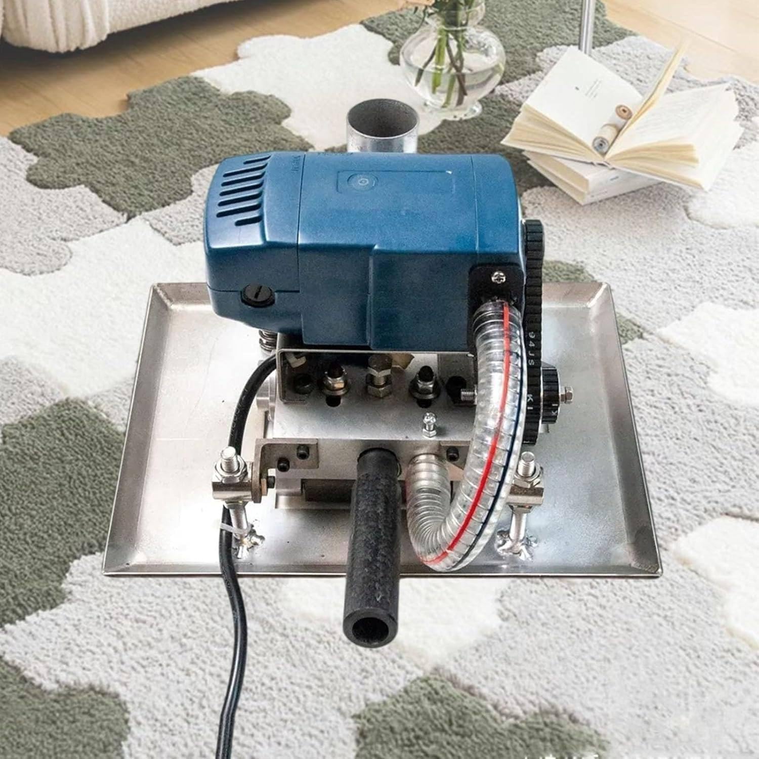 500W Portable Flat Shearing Machine for Carpet Rug, Carpet Tools with 3inch Blade Adjustable Depth, for Carpet Rug Carpet Trimmer