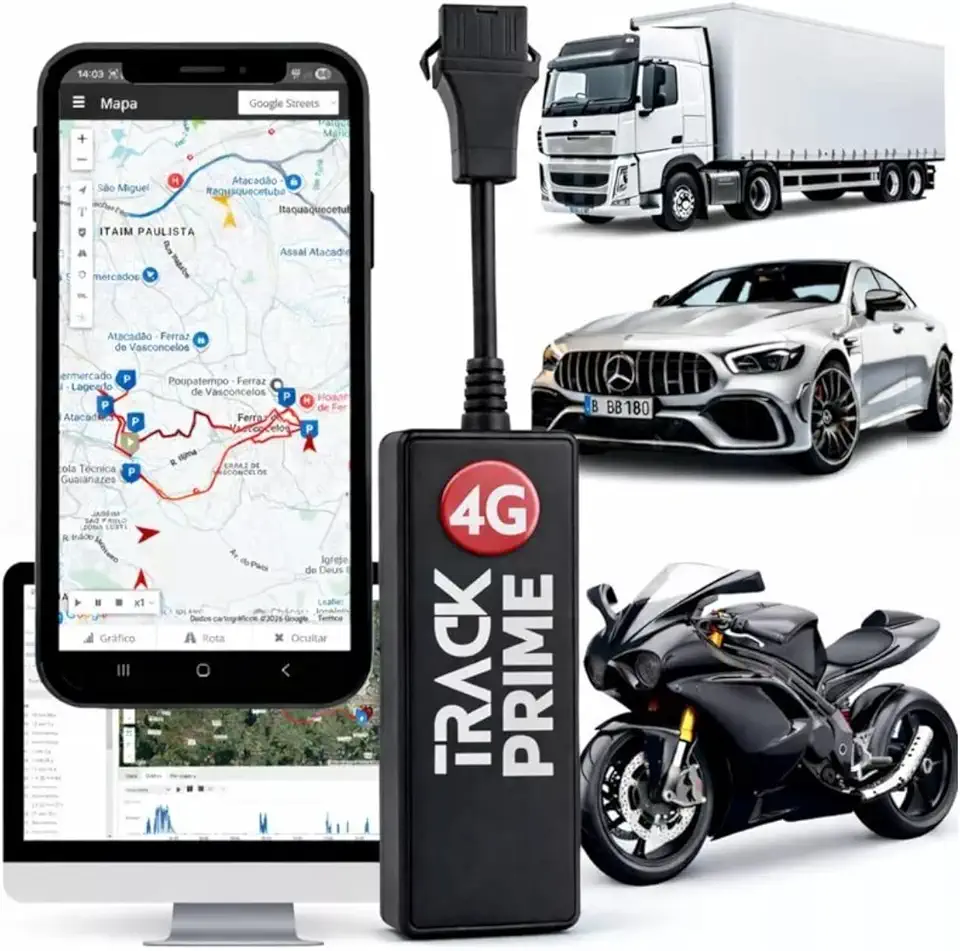 Rastreador Veicular GPS 4G com Chip M2M E Aplicativo Em Tempo Real Carro Moto Caminhao seguraça para sua famila e empresa