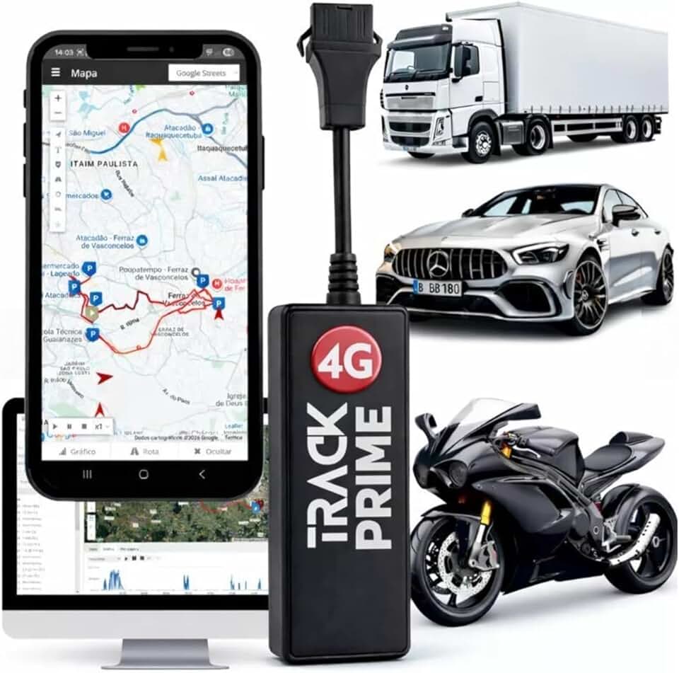 Rastreador Veicular GPS 4G com Chip M2M E Aplicativo Em Tempo Real Carro Moto Caminhao seguraça para sua famila e empresa