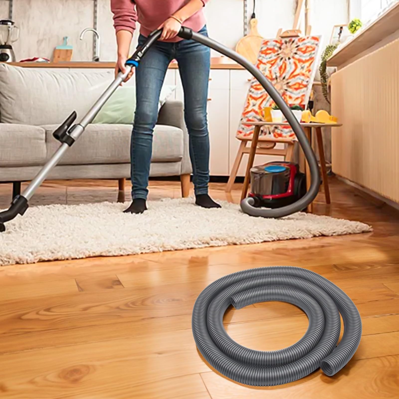 3-metrowy wąż próżniowy EVA do PATIKIL, elastyczna rura przedłużająca pasuje do KARCHER dla LG dla HAIER dla MIDEA dla ELECTROLUX