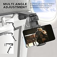 Vista 4 de Perilogics - Soporte universal para teléfono en vuelo de avión. Visualización manos libres con rotación multidireccional de 360 grados.