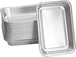 WELL GRILL Aluschalen Aluminiumschalen für Ninja Woodfire, Weber Gasgrill Zubehör, Ninja OG850EU OG901EU OG701EU Serie, Alu Grillschalen Einweg Fettauffangschale für Weber 6415, 20er-Pack