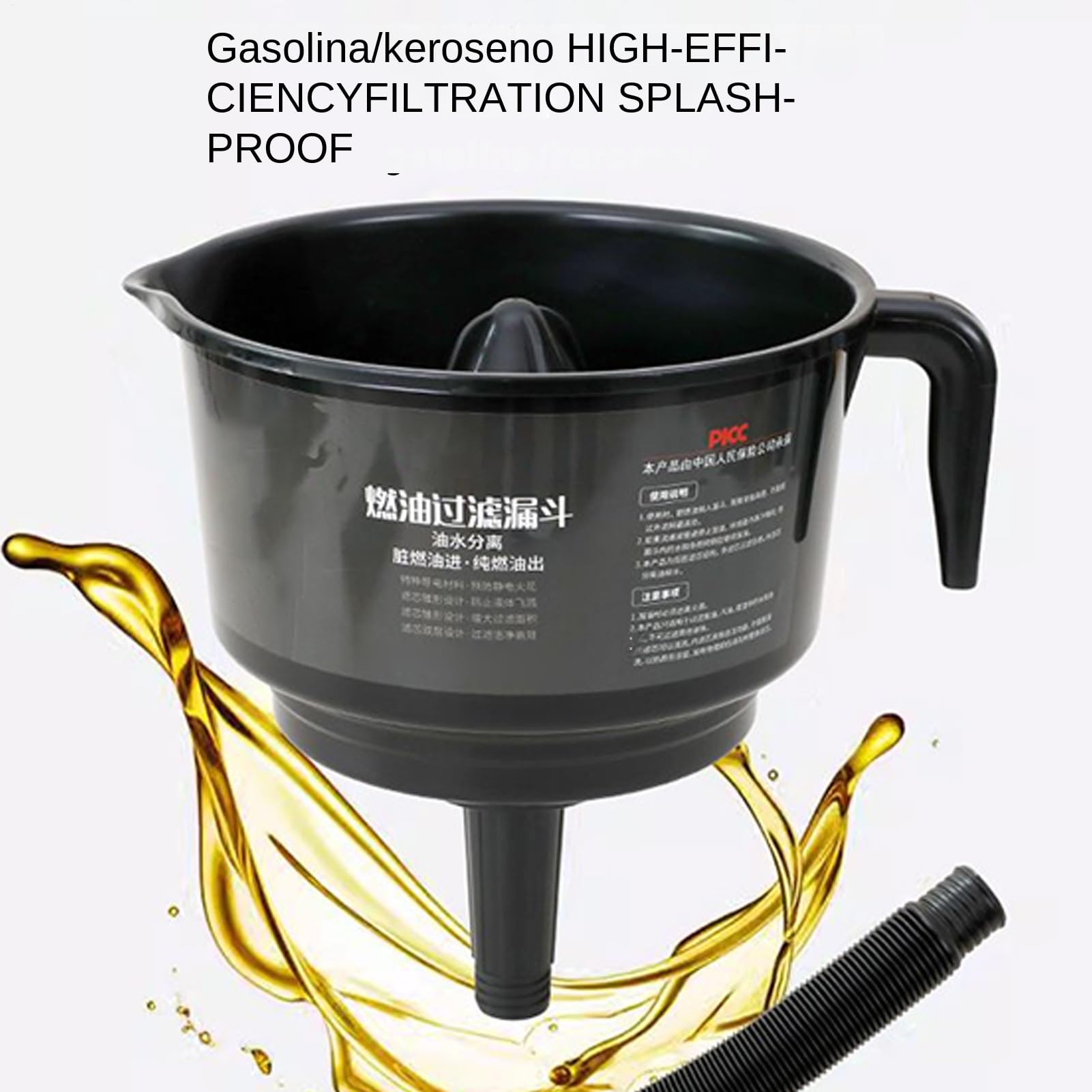 Imbuto Separatore Olio Acqua Filtro Separatore per Imbuti Auto | Filtraggio per Rifornimento Veicoli Moto Barche Trattori