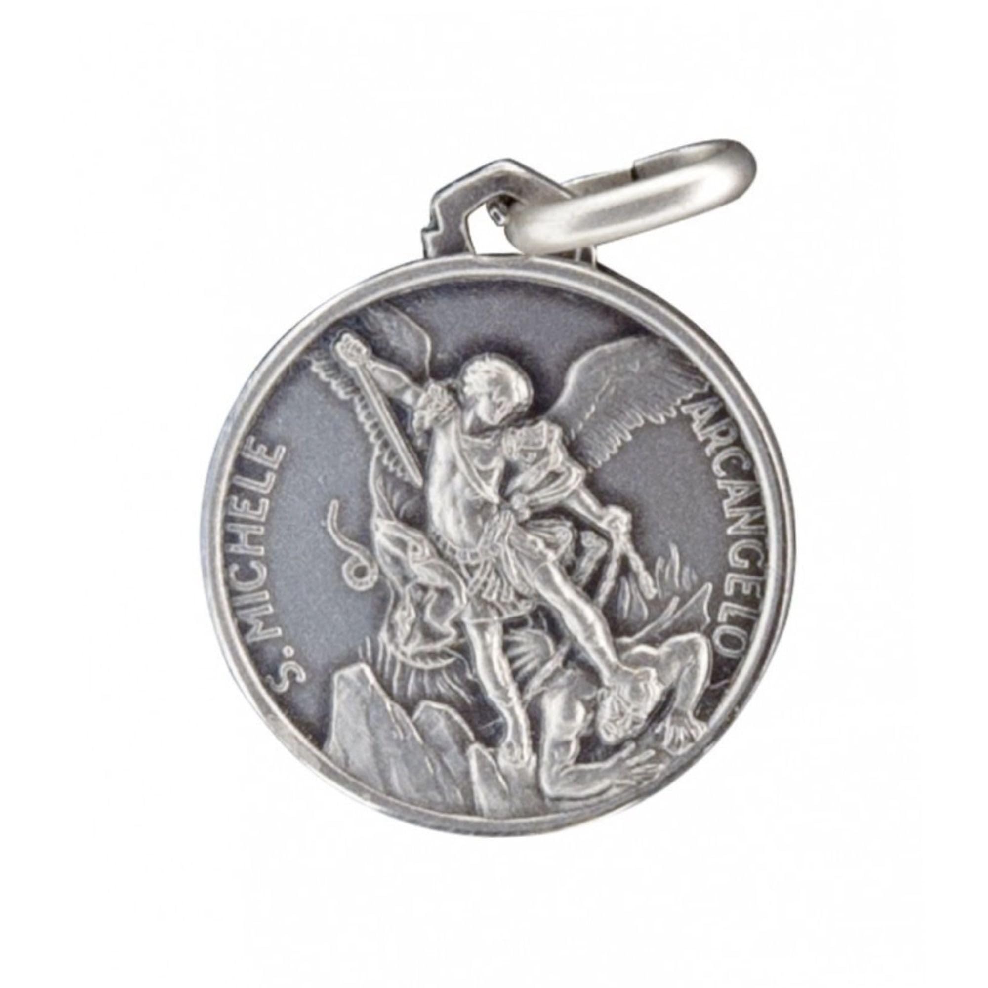 SHALOM - Medaglia san Michele In Argento 925. Diametro 1,4 Cm