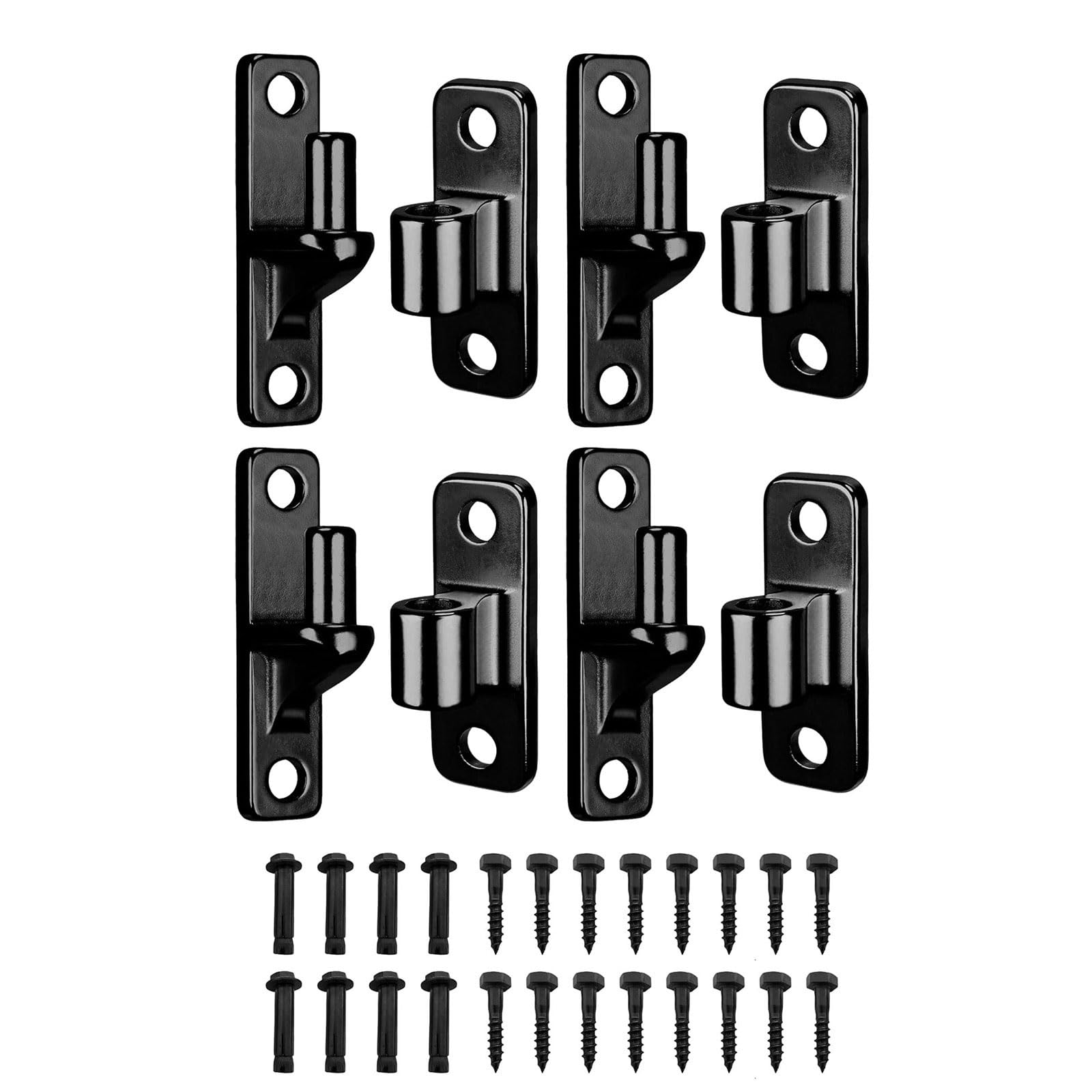 Paquete de 4 bisagras de puerta de alta resistencia, accesorio portátil de acero inoxidable resistente para una instalación segura en la instalación de puerta de valla de madera