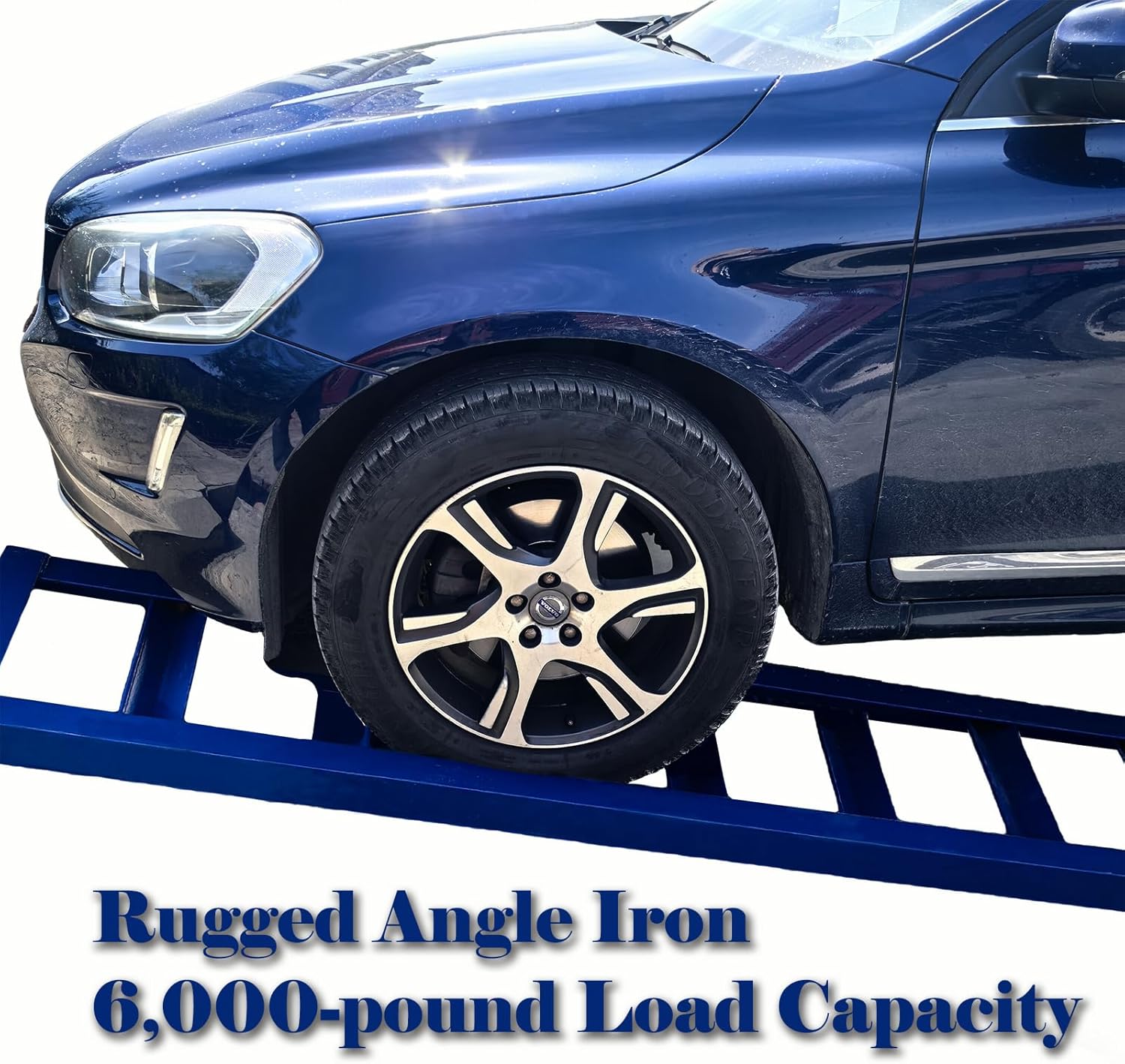 48" x 12.5" Trailer Ramps, 6000Lbs Capacity, Universal Steel Loading Ramp for Motorcycle, Tractor, ATV/UTV, Trucks, Lawn Mower Heavy Duty Vehicle Ramp Pair（2-Pack, Blue