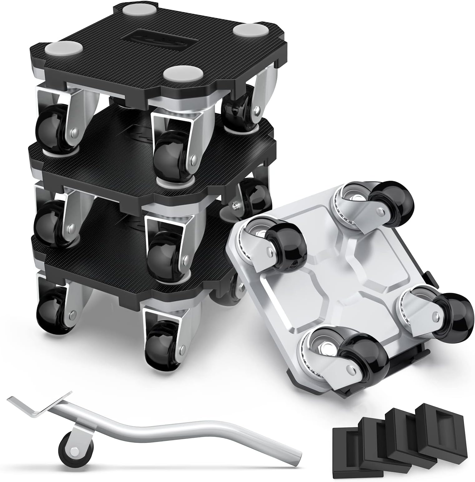 KASTFORCE KF2018 Utility Dolly Kit of Pair 8 inch x 10 inch Steel