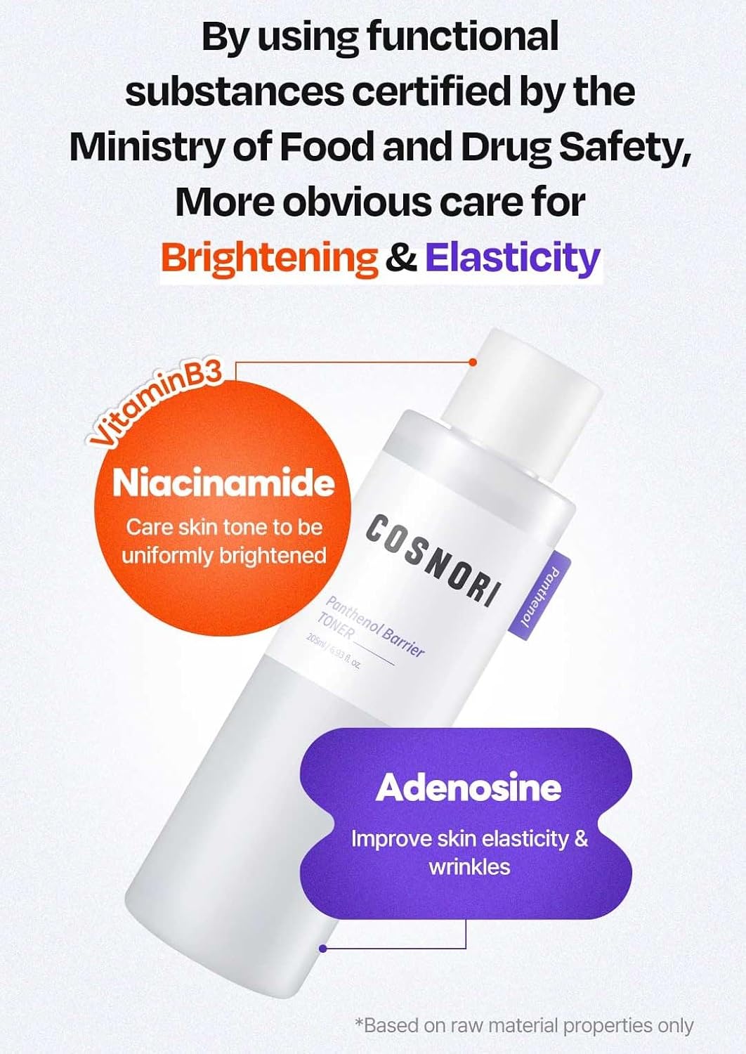 COSNORI Panthenol Barrier Toner - Vegan Skin Barrier strengthening Toner, Korean Skincare, High Content panthenol, Kakadu Plum Extract, Skin Texture&Hydration Care, 6.93 fl.oz - Image 4