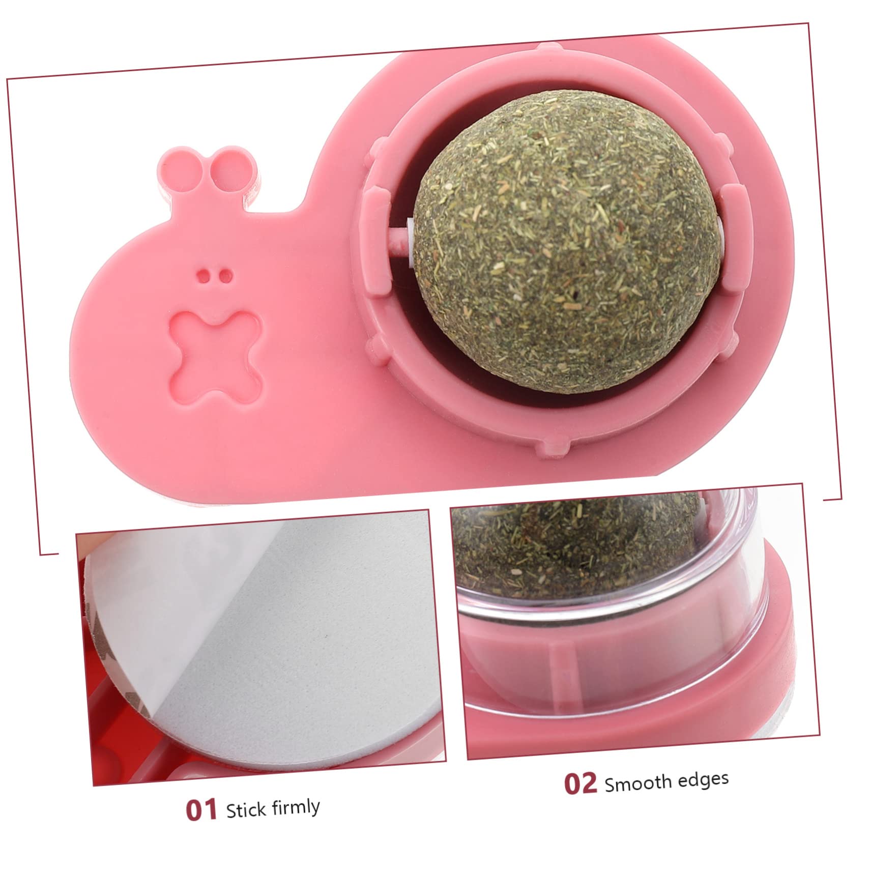 Kisangel 4piezas Pelota De Catnip para Gatos Interactiva Juguete para Mascotas Snack y Limpieza Pared para Gatos Pequeños y Gatitos