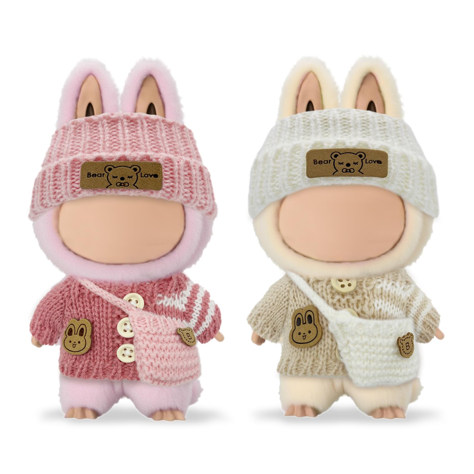 Abitino Per Bambole Da 17 Cm – Set 2 Pezzi Con Cappello Nero E Salopette – Per Peluche E Personaggi – Regalo Per Collezionisti