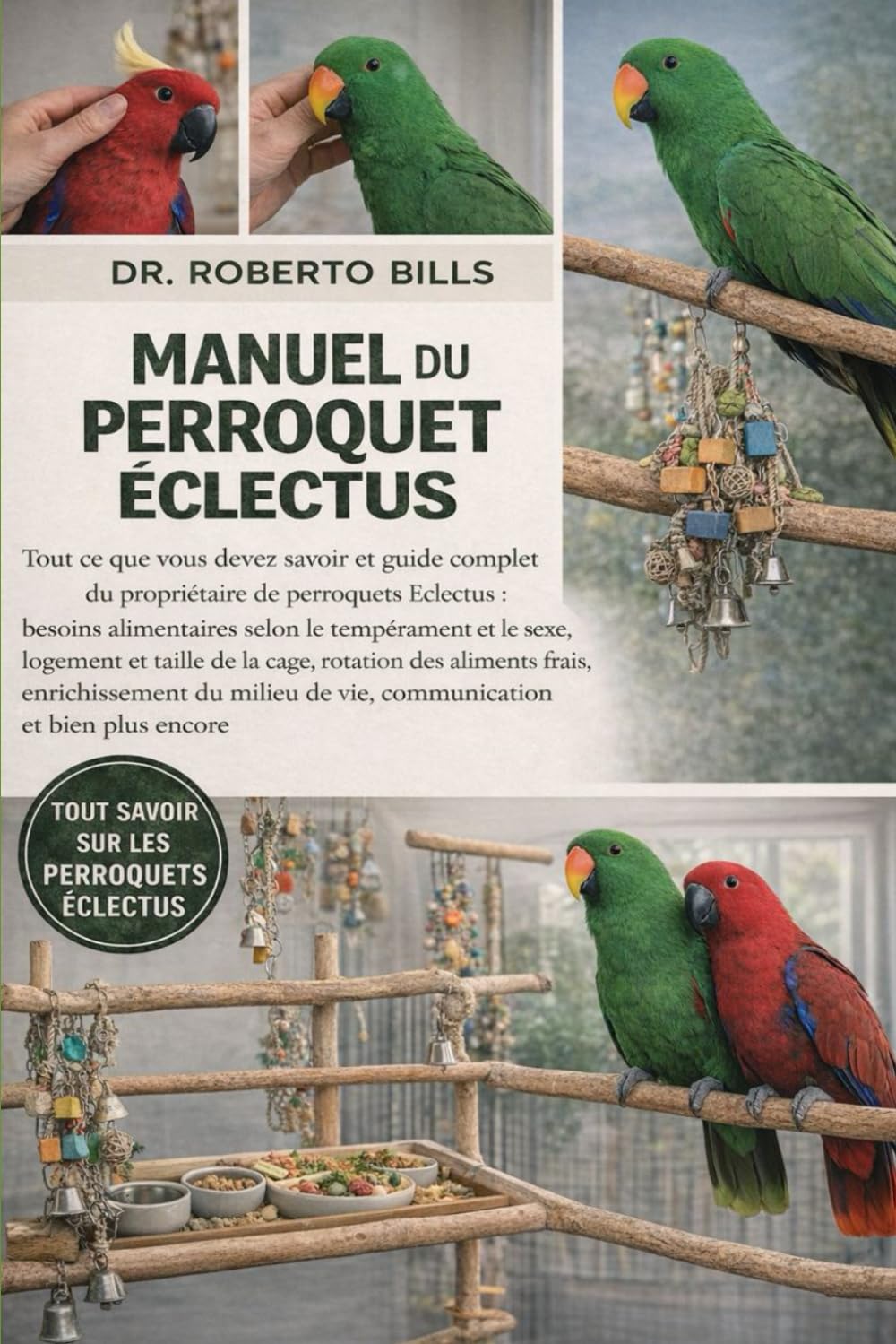MANUEL DU PERROQUET ÉCLECTUS: Tout ce que vous devez savoir et guide complet du propriétaire de perroquets Eclectus : besoins alimentaires selon le ... des aliments frais, enrichissement du...
