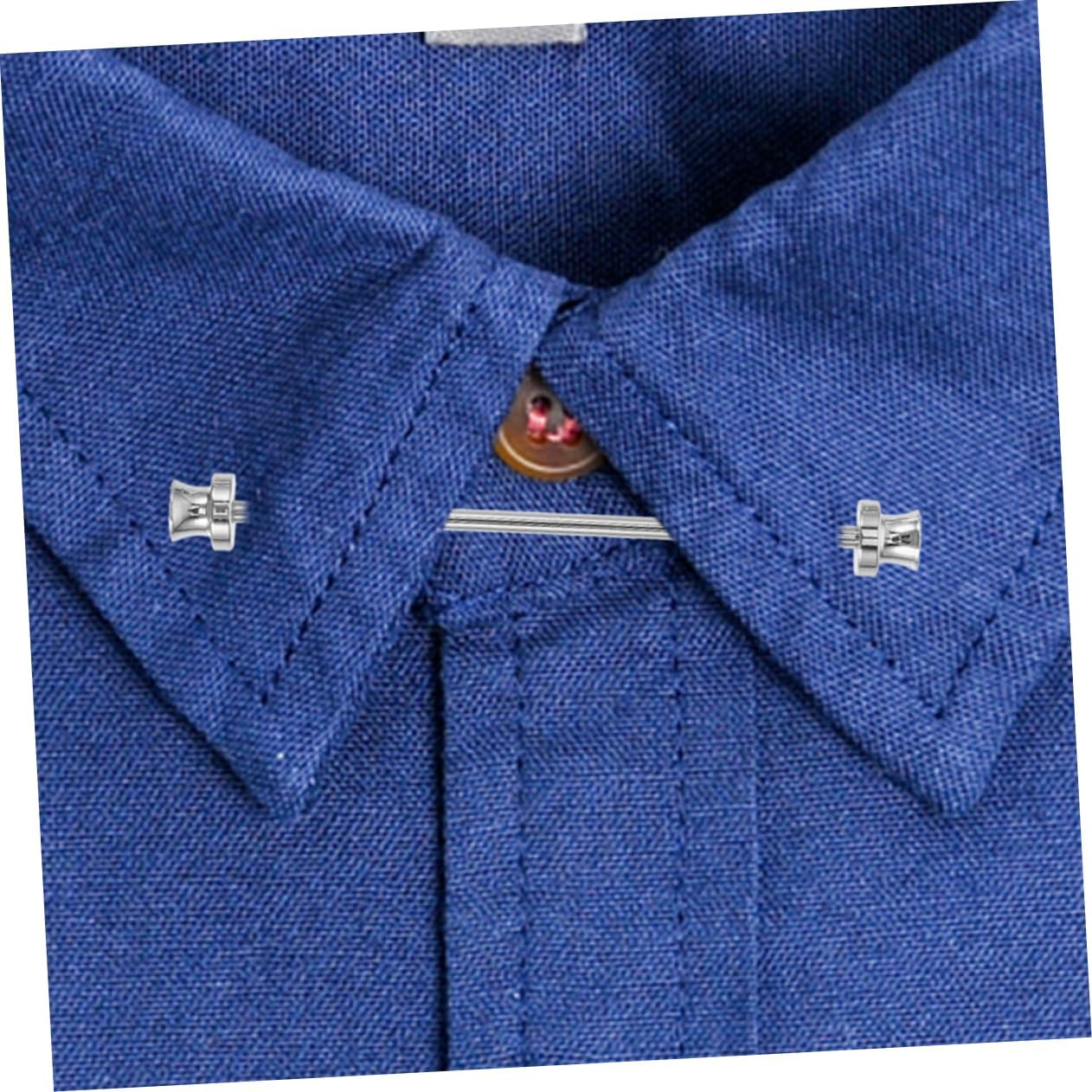 Men's Suit Collar Bar Tie Pin Clasp Durable Necktie Pin for Formal Wear Smooth Metal Brooch for Shirt Collars and Ties for Weddings and Business Events