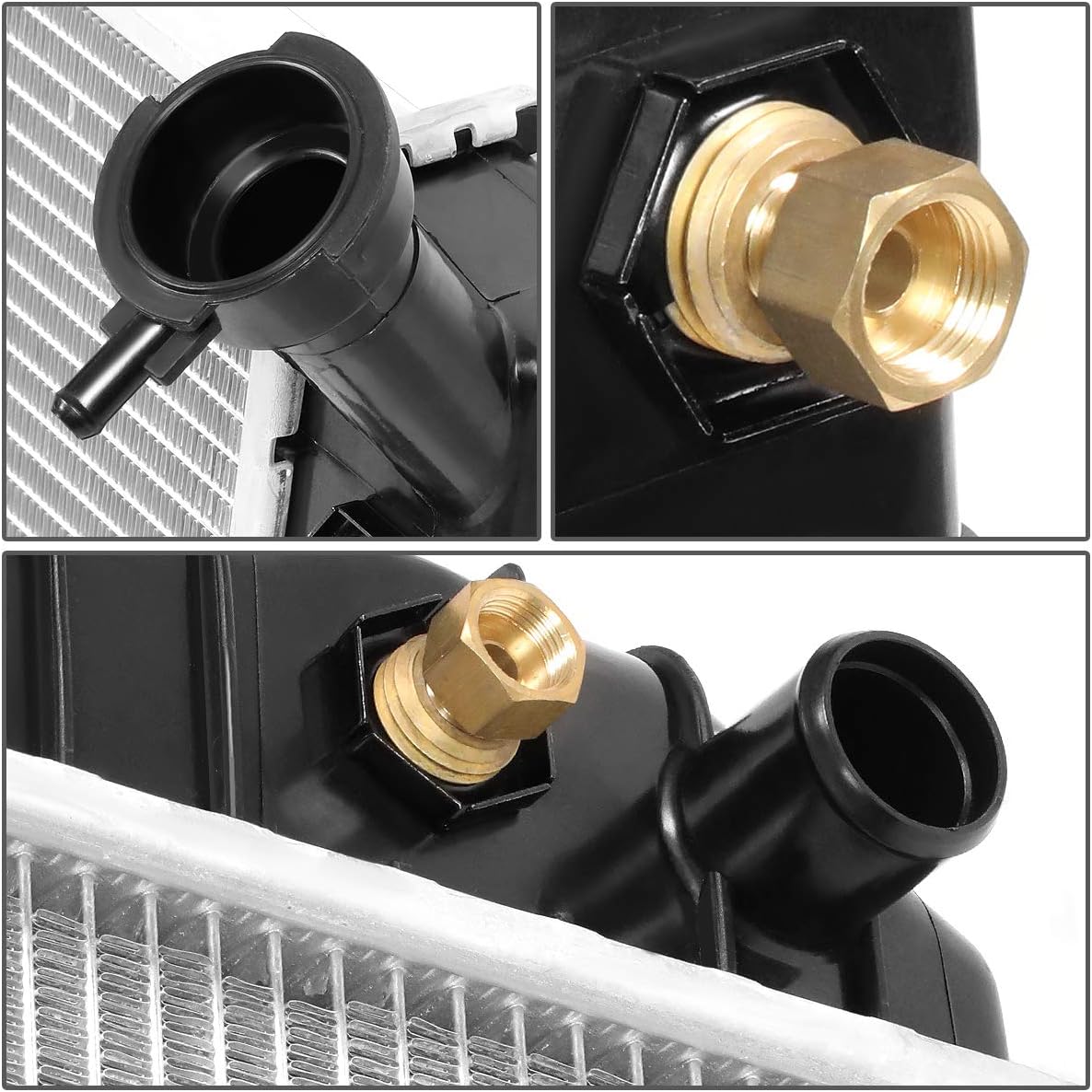 Auto Dynasty Radiator Compatible with 1992-1996 Buick Century Cutlass 3.1L 3.3L AT MT, DPI 1340 Factory Style 1-Row Cooling Aluminum Radiator, 1-5/16" Inlet/Outlet