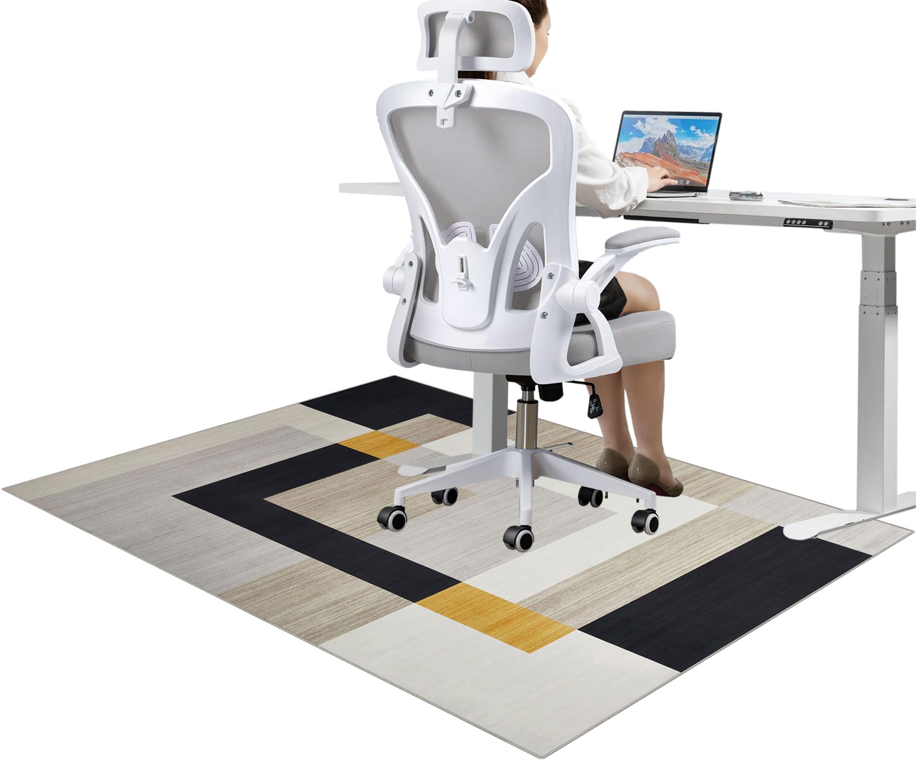 JaevKwzy Office Chair Mat for Hardwood Floor, Desk Chair Mat for Carpet, 60 x 120 cm Carpet Protector Chair Mat, Gaming Chair Mat for Hardwood Floors Carpet Wooden Floors Non-slip Floor Protector