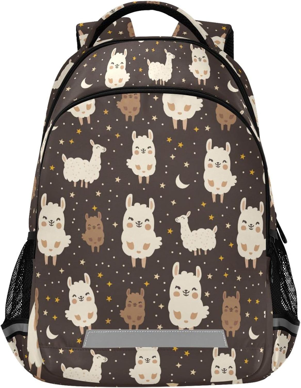 ALAZA Cute Llama Alpaca Stars Backpack Purse for Women Men Personalized Laptop Notebook Tablet School Bag Stylish Casual Daypack, 13 14 15.6 inch