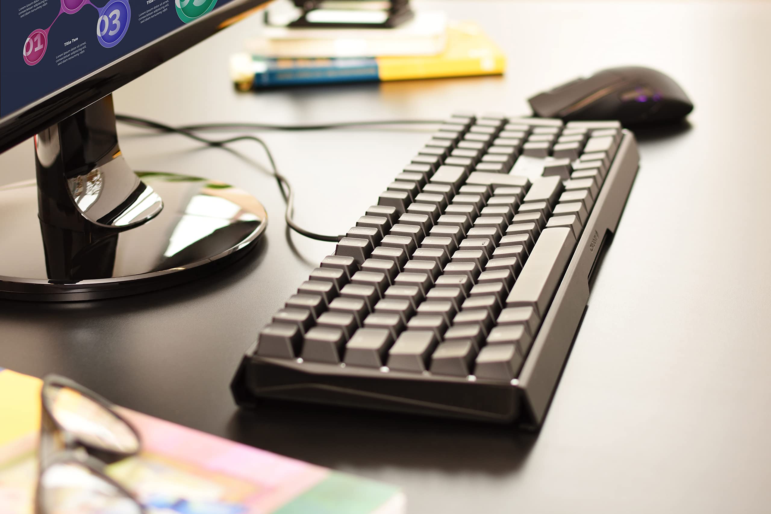 CHERRY MX BOARD 3.0 S, Tastiera Gaming Meccanica Con Filo, Layout per la Germania (QWERTZ), Corpo in Alluminio, Illuminazione RGB, Interruttori MX BROWN, Nero