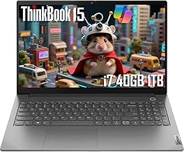 Lenovo ThinkBook 15 Gen 4 Business Laptop (15.6" FHD Anti-Glare, Intel 10-Core i7-1255U, 40GB RAM, 1TB SSD), Thunderbolt 4, Fingerprint, 1080p Webcam, Ethernet, Wi-Fi 6, Win 11 Pro w/Copilot, Grey