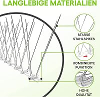 Anytime Garden Rozsdamentes Acél Galambriasztó Tüskék - 3m Hosszú Madárelhárító Rendszer - Egyszerű Összeszerelés - Időjárásálló Védelem Tet 4