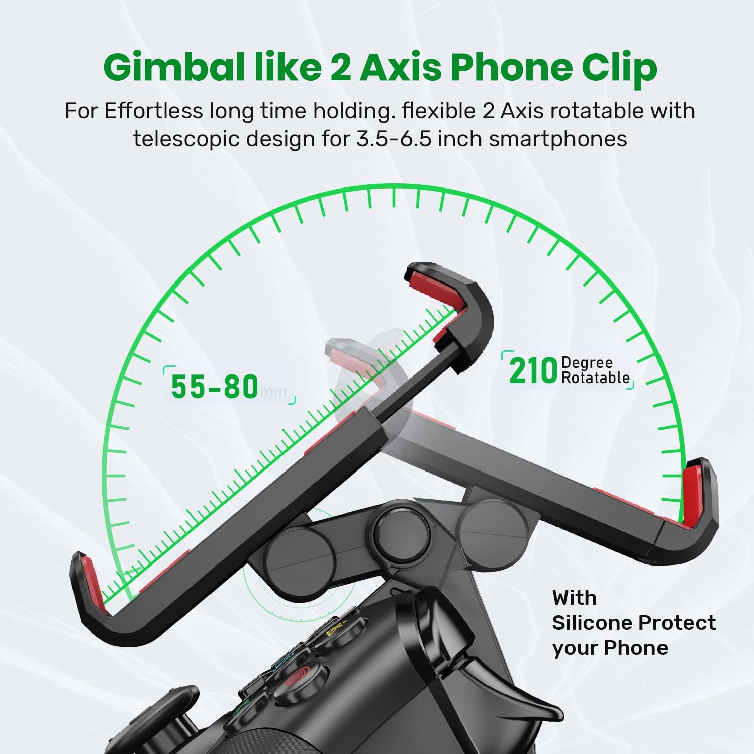 Mobile Game Controller Compatible with iPhone iPad(Ver.13 or Later, Only for MFi Games) / Android Smart Phone(Ver.10 or Later) / PS4 / PC Steam Windows 7 8 10, ONE Wireless Gaming Gamepad