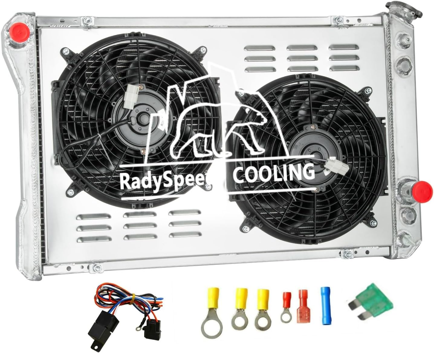 3 Row Radiator +Shroud +Fan For 82-92 CHEVY CAMARO/PONTIAC FIREBIRD 5.0L 5.7L V8, Replacement Radiator, aluminum radiator, radiators