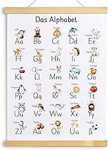 ABC Poster für Kinder 30x40 cm Lernposter Alphabet Poster Buchstaben Lernen Grundschrift Geschenk zur Wanddeko Kinderzimmer für Einschulung Kindergarten Grundschule Vorschule Deko