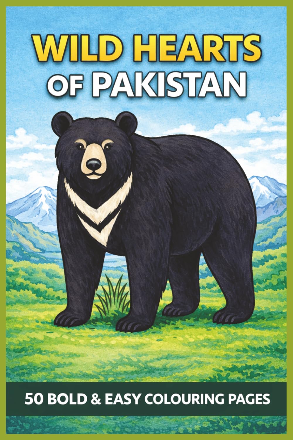 WILD HEARTS OF PAKISTAN 50 BOLD & EASY COLOURING PAGES: A Gentle Colouring Journey For All Ages (Rohim's Colour Kaleidoscope)
