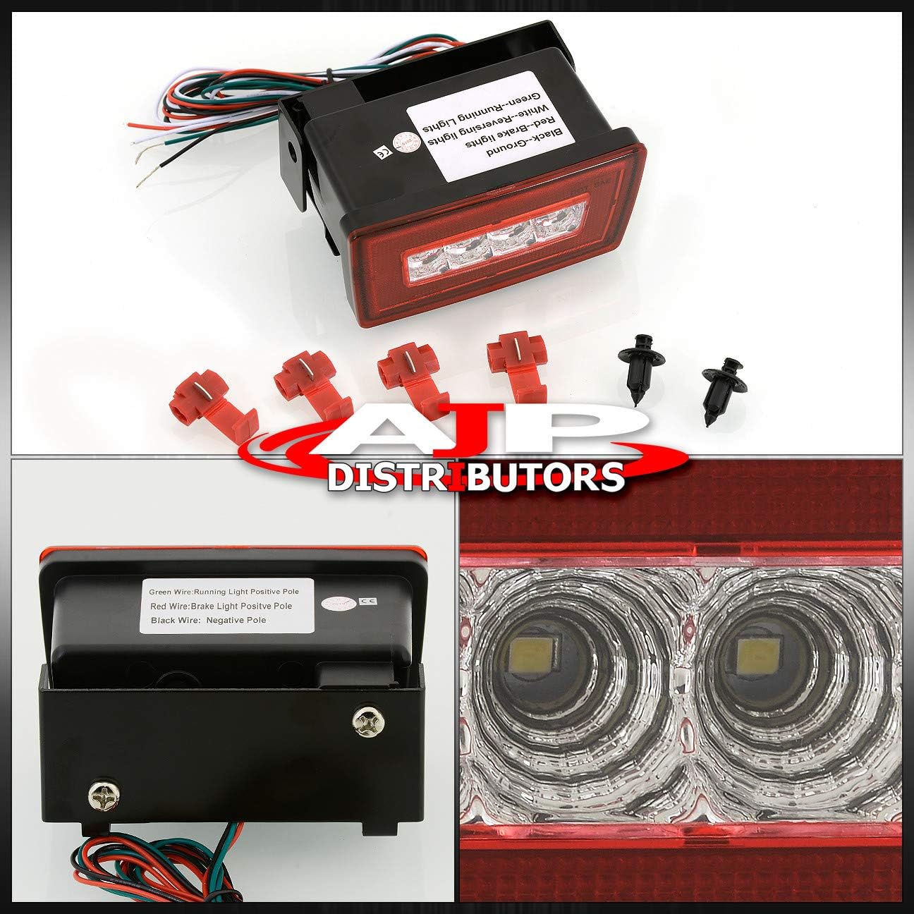 AJP Distributors Red LED Running Rear Fog Light 3rd Brake Tail Lamp Lower F1 Style For WRX STI XV Crosstrek 2011 2012 2013 2014 2015 2016 2017 2018 2019 2020 11 12 13 14 15 16 17 18 19 20