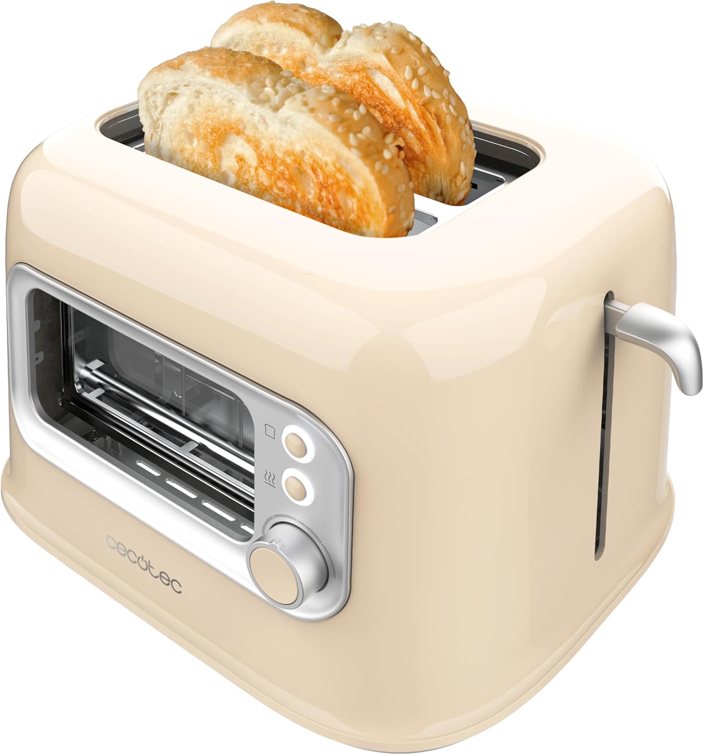 MICROONDAS CECOTEC PORCLEAN RETRO BEIGE GRILL 20L 700W - Electrodomésticos