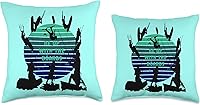 Vista 3 de Kitesurf Gifts and Surf Lover Tees by taiche Kitesurfers Be Up with The Boards Retro Style 3 - Almohada de 16 x 16 pulgadas, multicolor