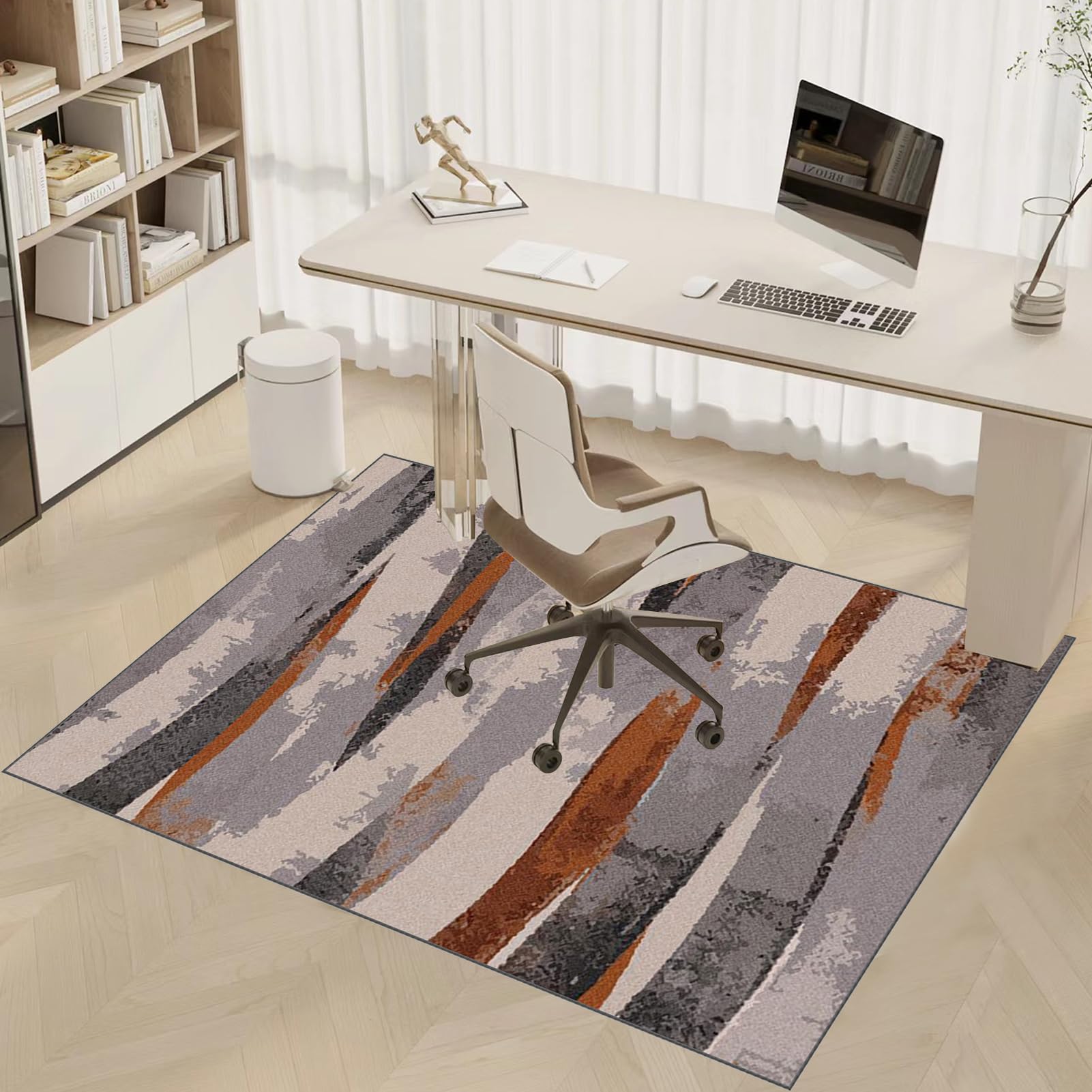EYKWKB 140 x 160 cm Heavy Duty Office Chair Mat for Hard Floors, Color-7 - Image 3