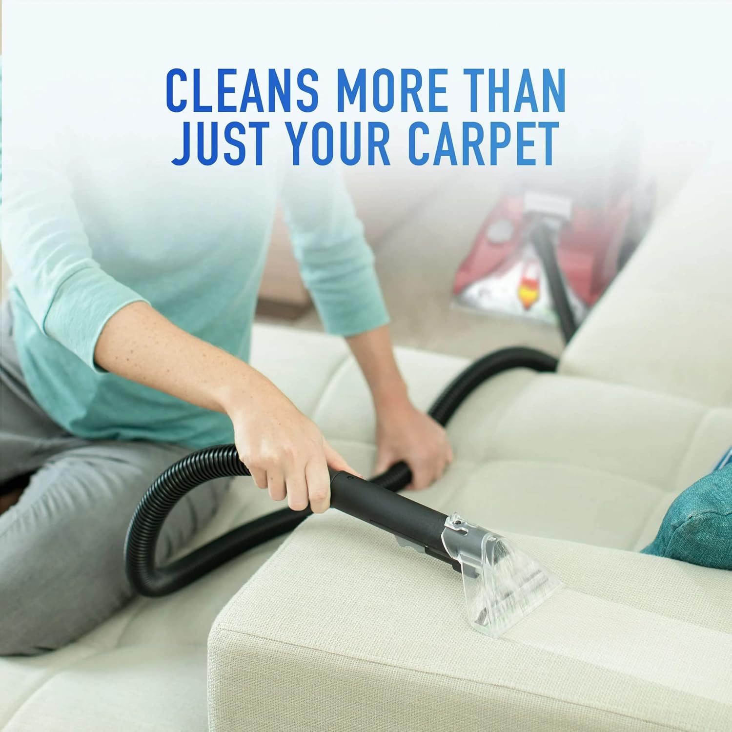 review Z 77 ZGETWO Scrub Deluxe Carpet Cleaner Machine，Upright Shampooer, Red.