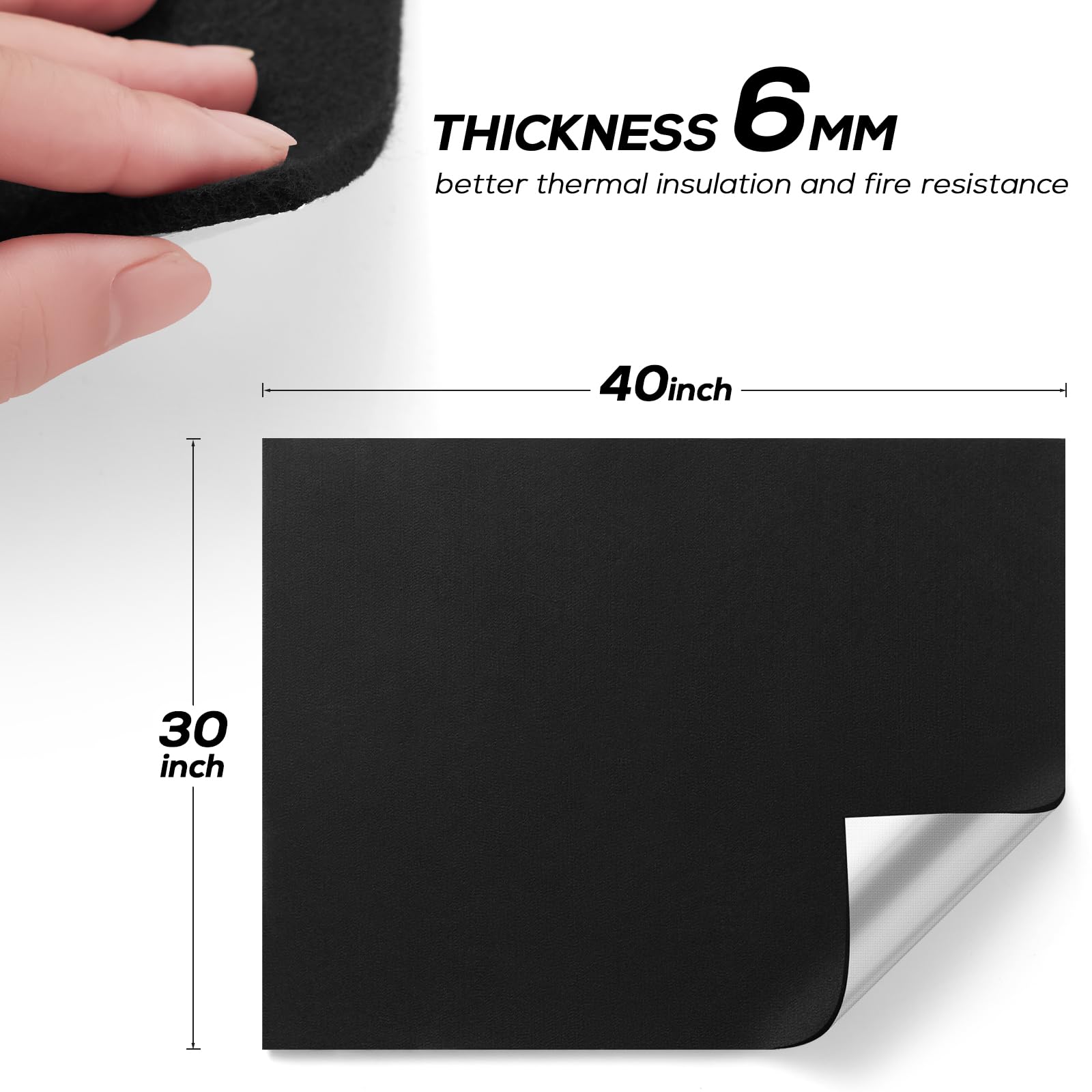 Amazon.com: FLASLD Aluminum Foil Carbon Fiber Fireproof Insulation