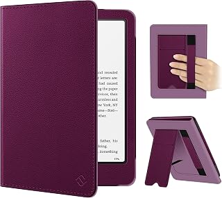 Fintie Case for 7"/6.8" Kindle Paperwhite(12th/11th Generation-2024/2021) and Kindle Colorsoft Signature Edition -Slim Foldable Stand Cover Auto Wake/Sleep for Paperwhite 2024, Purple