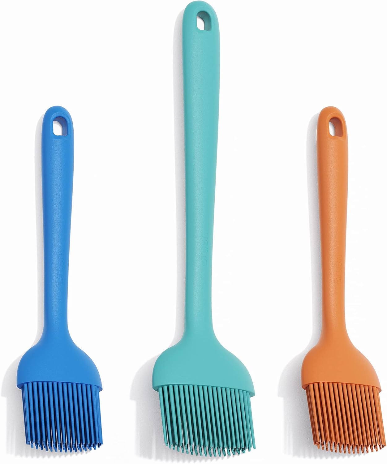 U-Taste 600ºF Heat Resistant Angled Silicone Basting Brushes, Turkey Oil Sauce Butter Egg Dessert Meat Head-Up Kitchen Food Pastry Brush for BBQ, Baking, Cooking, Grilling Set of 3 (7inx2, 9inx1): Home & Kitchen