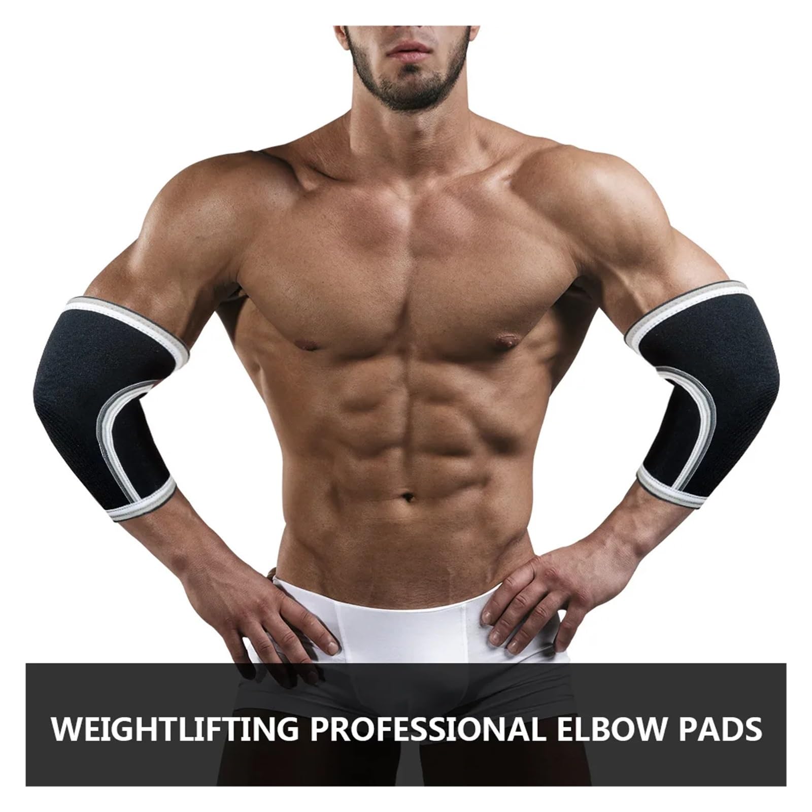 Coderas Deportivas Protector de Levantamiento de Pesas, Mancuernas de Levantamiento de Pesas, Soporte for Brazo, Gimnasio, Fitness, Codo de Seguridad, 1 par para Deportes(XXL)