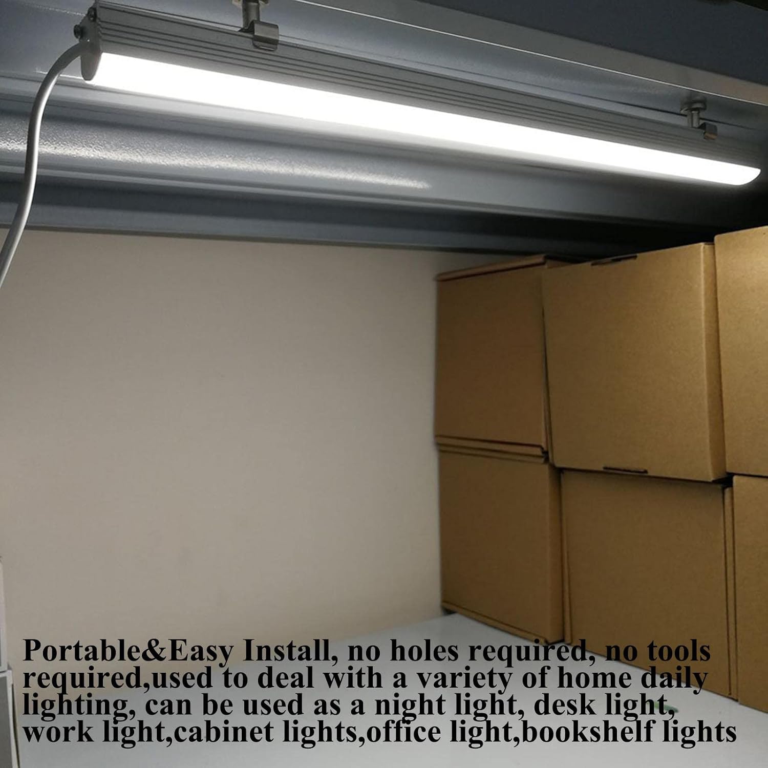 Taysing Under Cabinet Lights Plug in Dimmable Magnetic 14 inch 10W 1000lumen USB Light Bar LED Under-Counter Light Fixtures Desk Light for Room,Kitchen,Shelf,Showcase,bunk Bed,Office