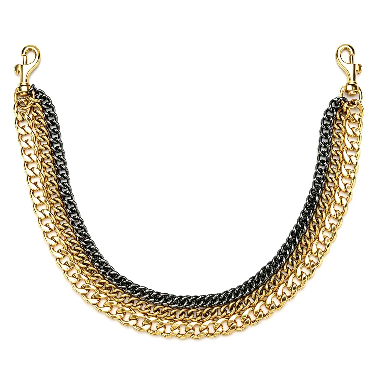 Triple Chain Purse Strap for Handbags - 19.7” Metal Extension Chain, Replacement Handle Strap, Anti-Tarnish