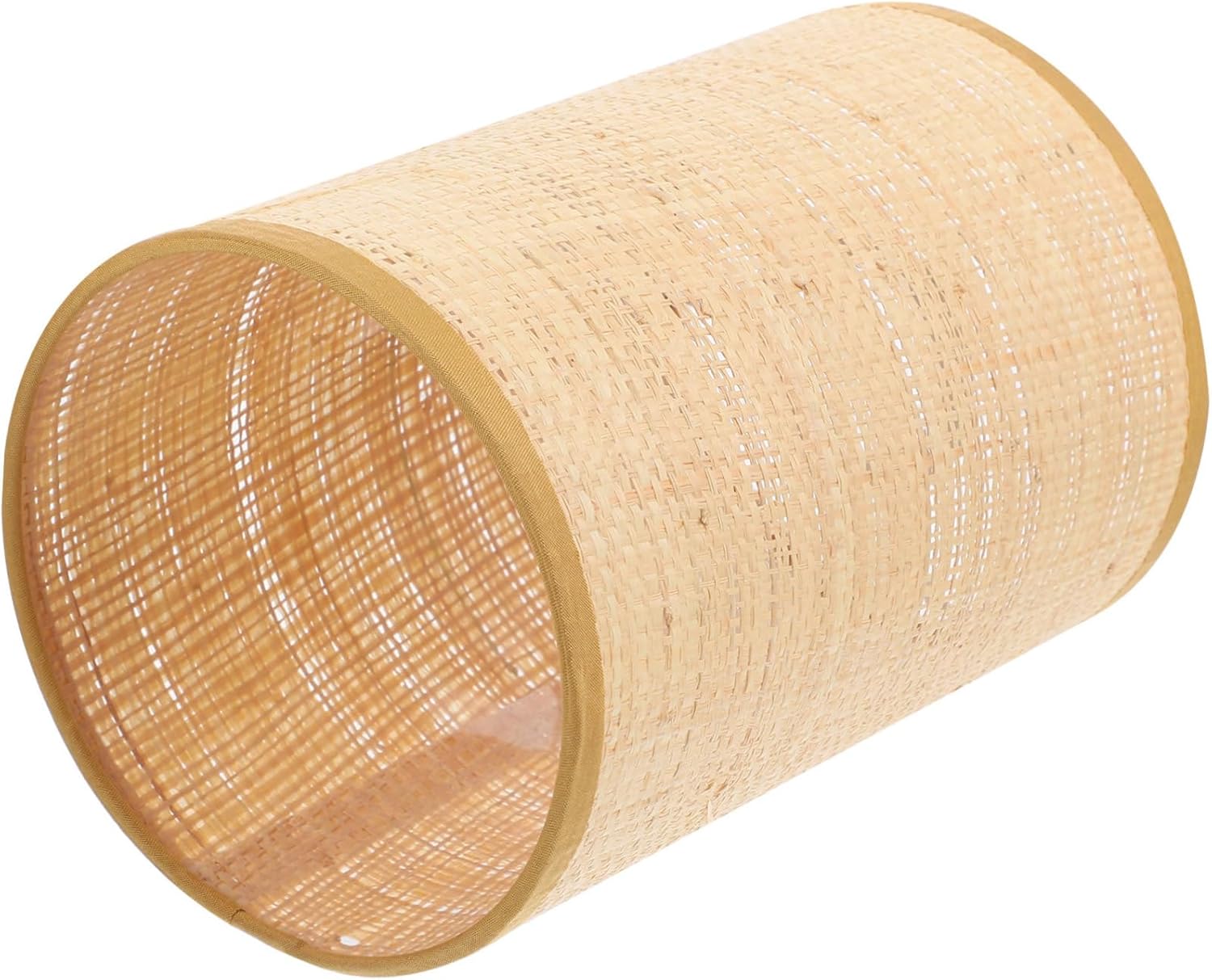 ORFOFE Floor Lamp Rattan Lampshade Rustic Drum Lamp Shade for Home Decor Replacement