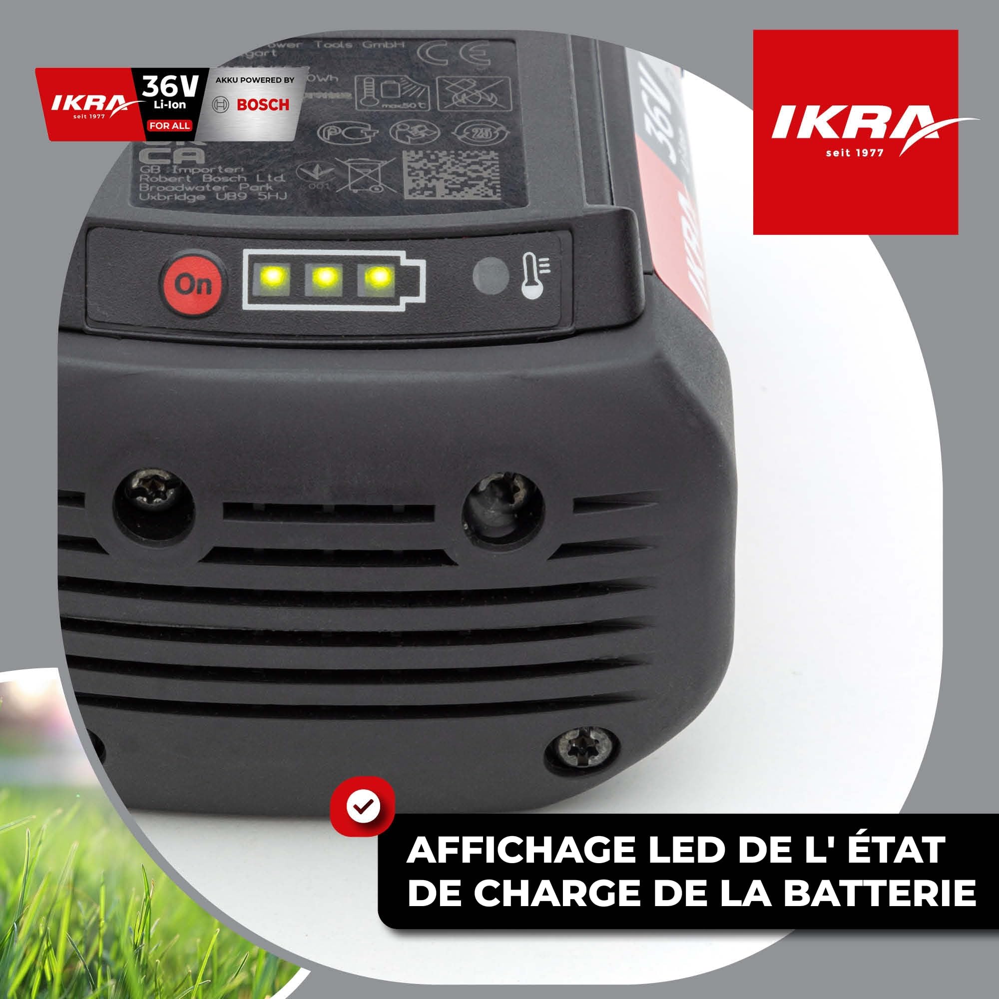 IKRA batterie de rechange 36V 6,0 Ah Li-Ion, type LI 28, Powered by Bosch