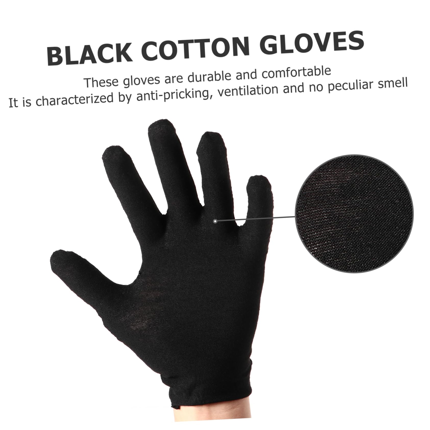 24paare Schwarze Baumwollarbeits-handschuhe Verstärkt Schmutzabweisend Für Garten Haushaltsarbeiten Optimaler Und