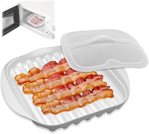 Microwave Bacon Tray With Lid, Microwave Bacon Cooker, Efficient Oil