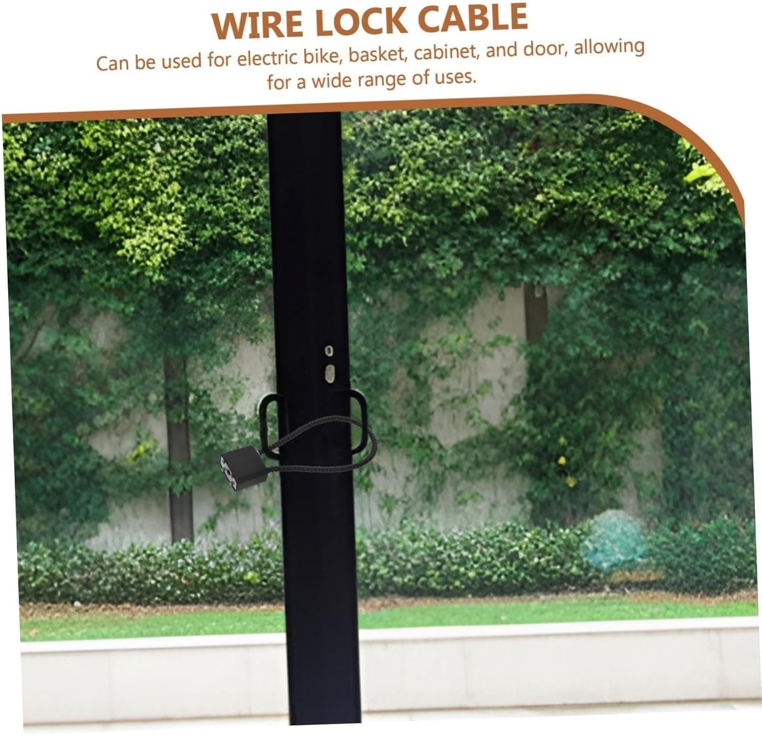 Cable Lock for Gate, Electric Scooters, Cabinets Doors, Steel Wire Padlock for Versatile Security, Compact Design